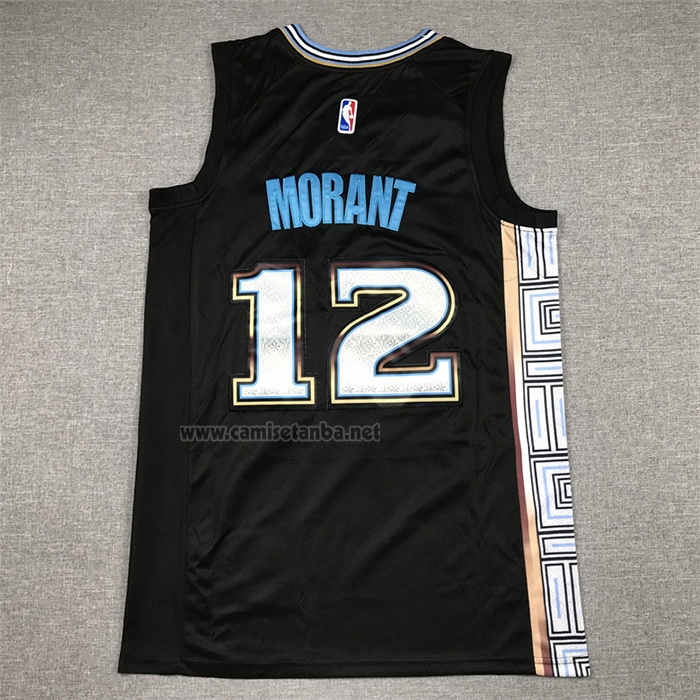 Camiseta Memphis Grizzlies Ja Morant #12 Ciudad 2022-23 Negro